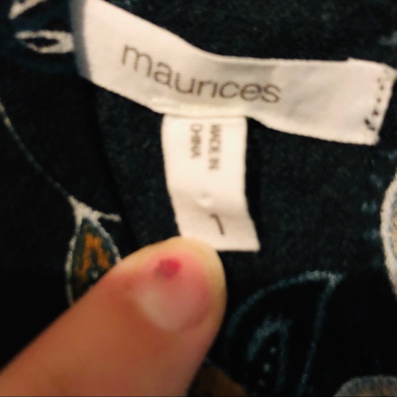 Maurice’s plus size black floral top - Picture 3 of 7